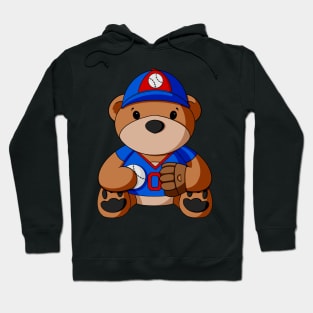 Baseball Player Teddy Bear Hoodie